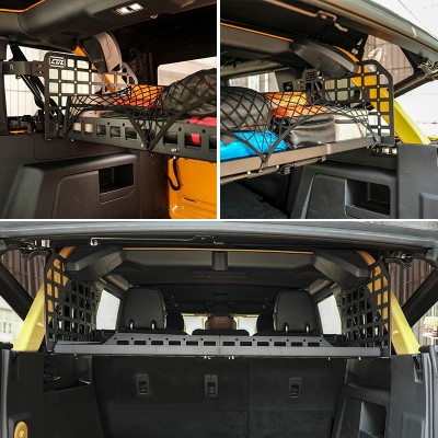 Car Trunk Storage Panel Shelf Molle Panel Storage Shelf For Ford Bronco 2021-2024 4 Door (Not fit for Ford Bronco Raptor)